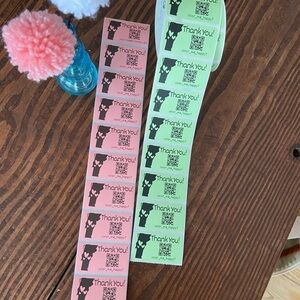 100 Personalized Thank You Thermal Stickers Your State and Closet Name / QR code
